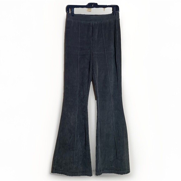 Aerie Womens  Pants S Long  Olive Corduroy Flare Leg Stretch Retro Y2K Lounge - Picture 1 of 8